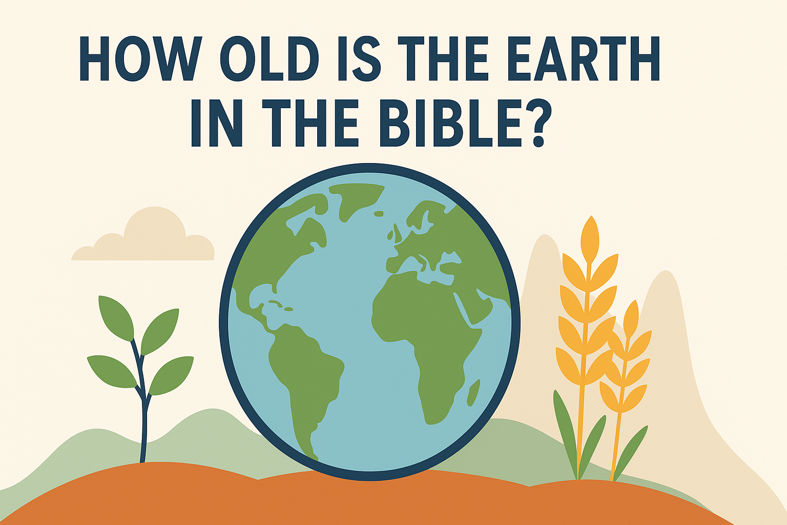 Cartoon illustration representing how old is the earth in the bible