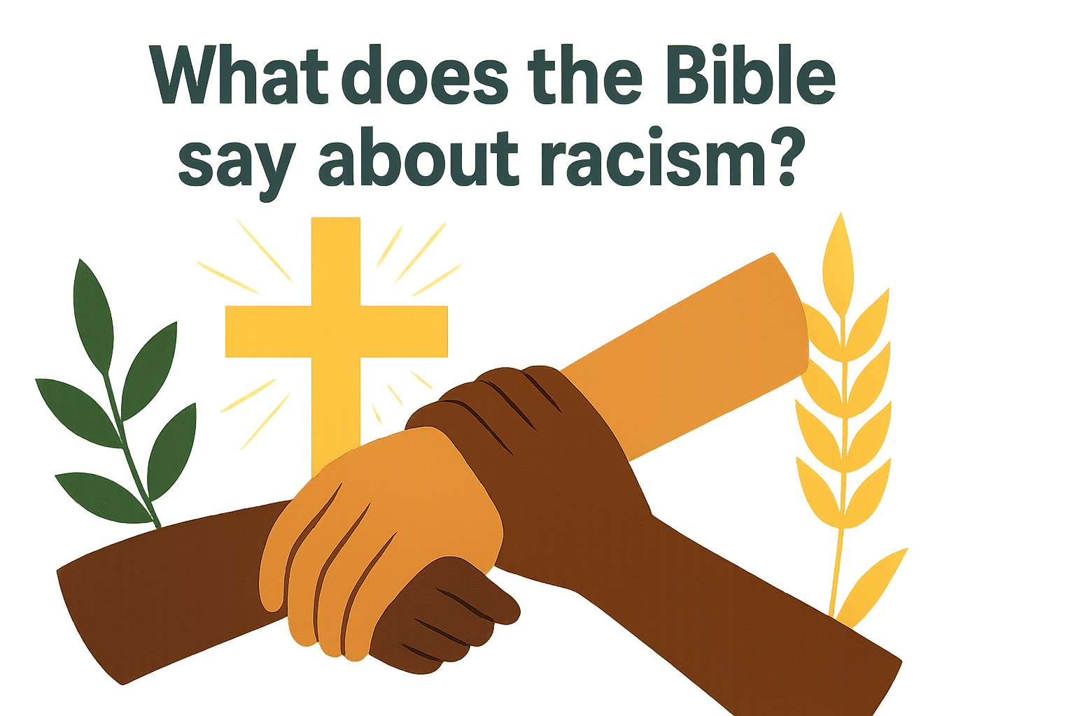 Cartoon illustration representing what does the bible say about racism