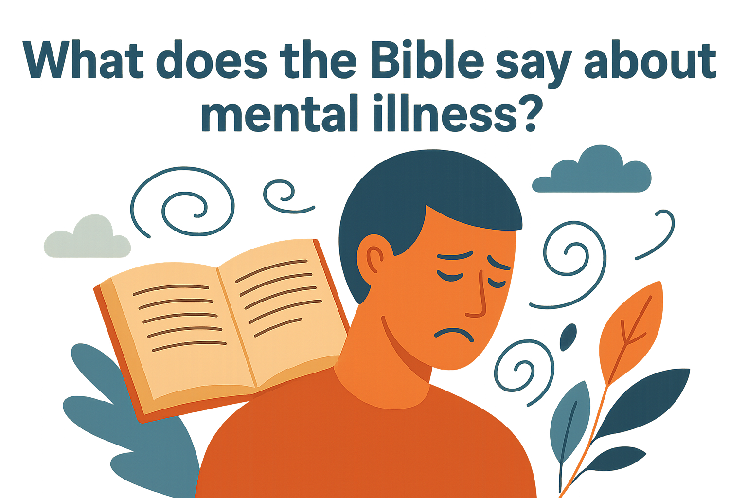 Cartoon illustration representing what does the bible say about mental illness