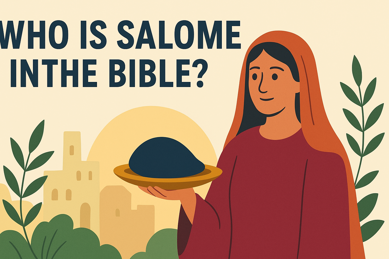 Cartoon illustration representing who is salome in the bible