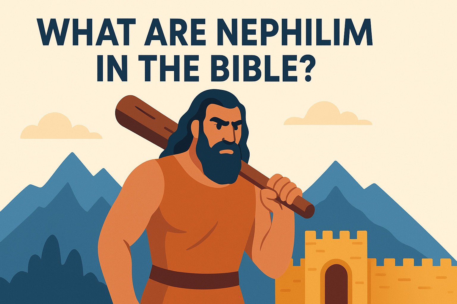 Cartoon illustration representing what are nephilim in the bible