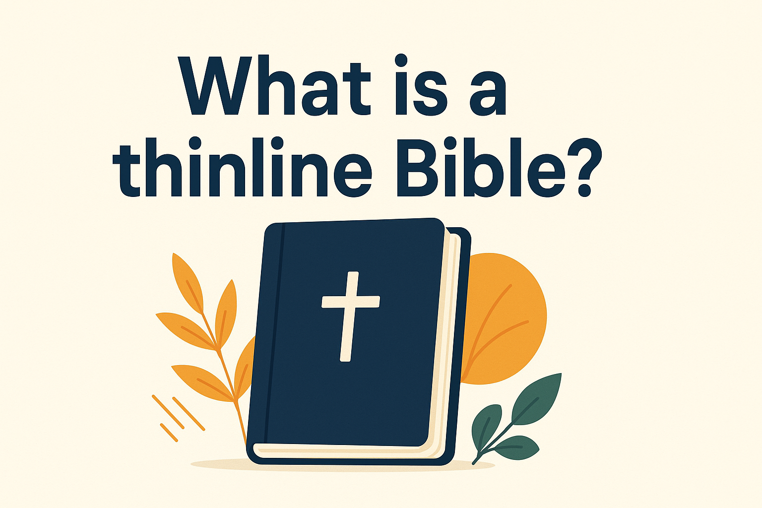 Cartoon illustration representing what is a thinline bible