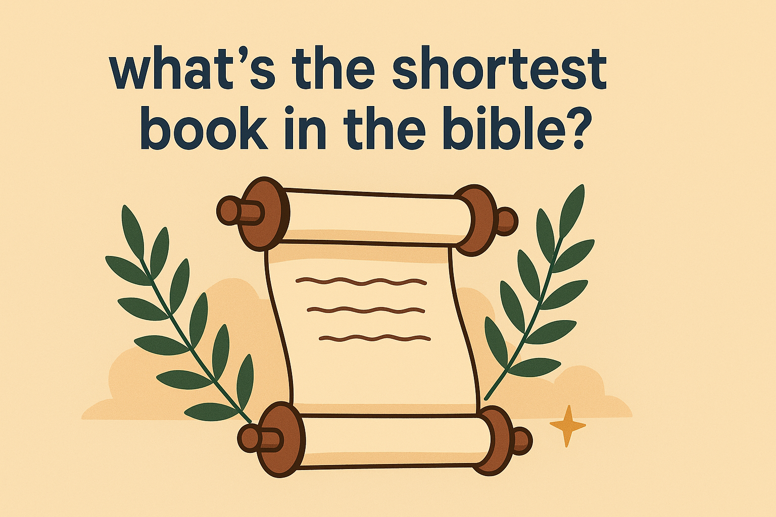 Cartoon illustration representing what's the shortest book in the bible