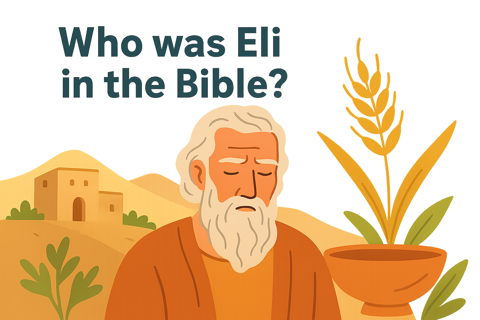 Cartoon illustration representing who was eli in the bible
