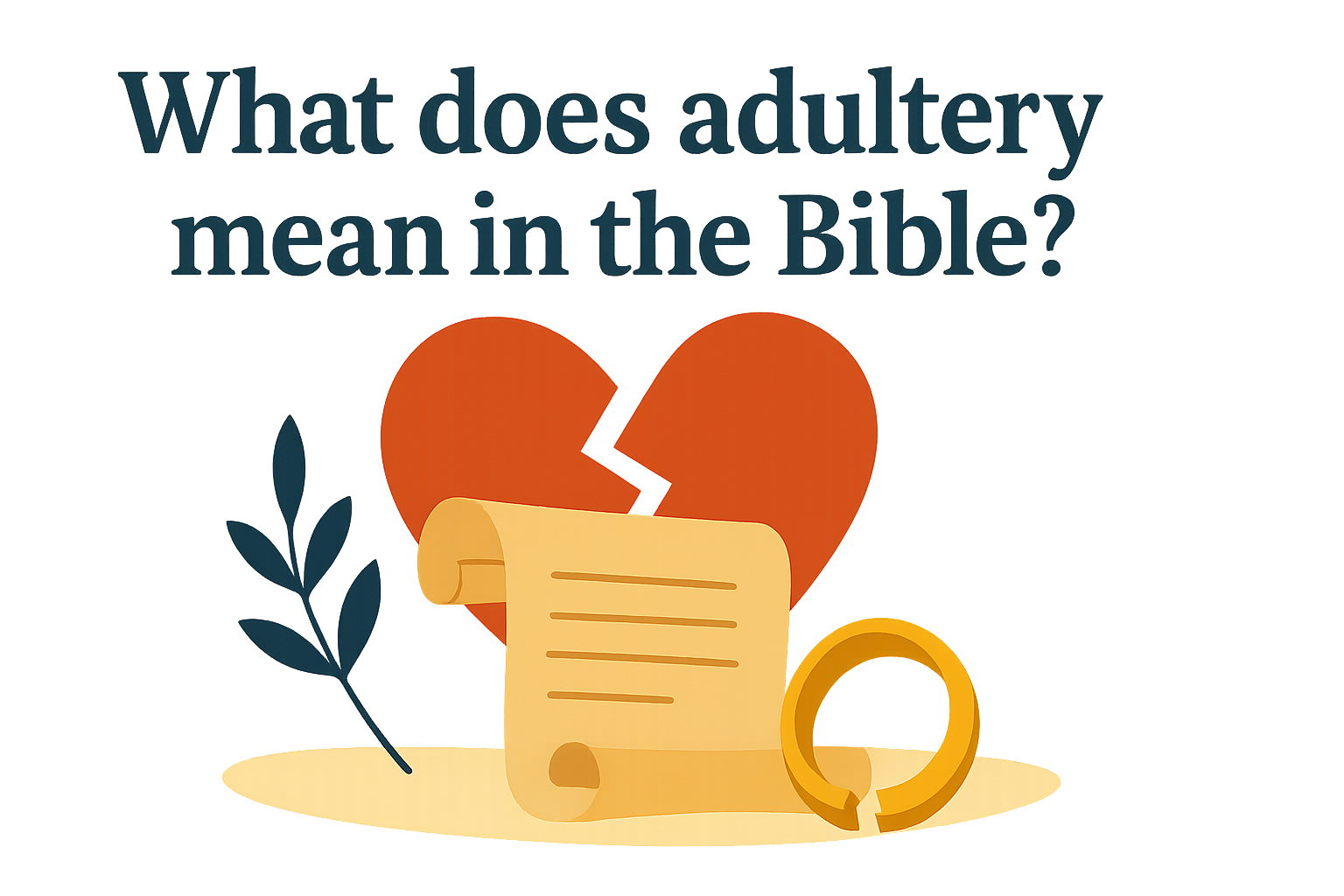 Cartoon illustration representing what does adultery mean in the bible