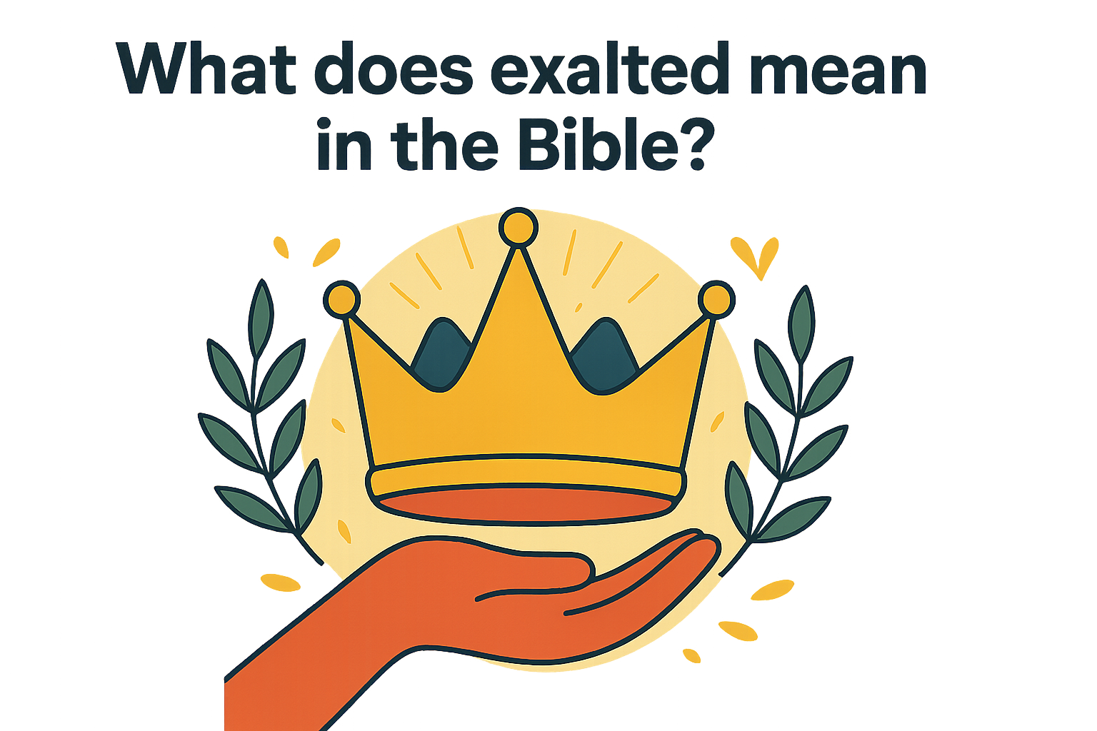 Cartoon illustration representing what does exalted mean in the bible