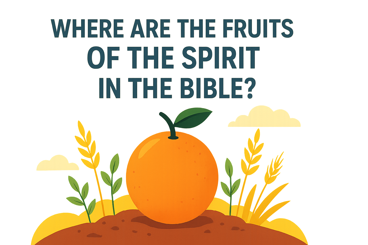 Cartoon illustration representing where are the fruits of the spirit in the bible