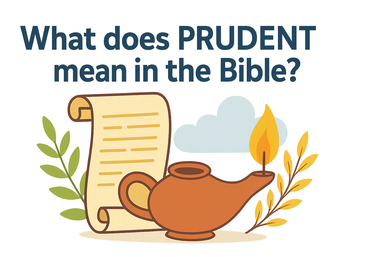 Cartoon illustration representing what does prudent mean in the bible