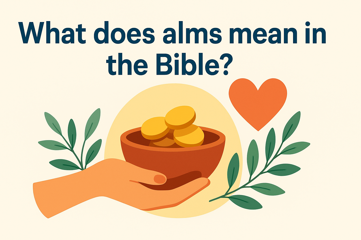 Cartoon illustration representing what does alms mean in the bible