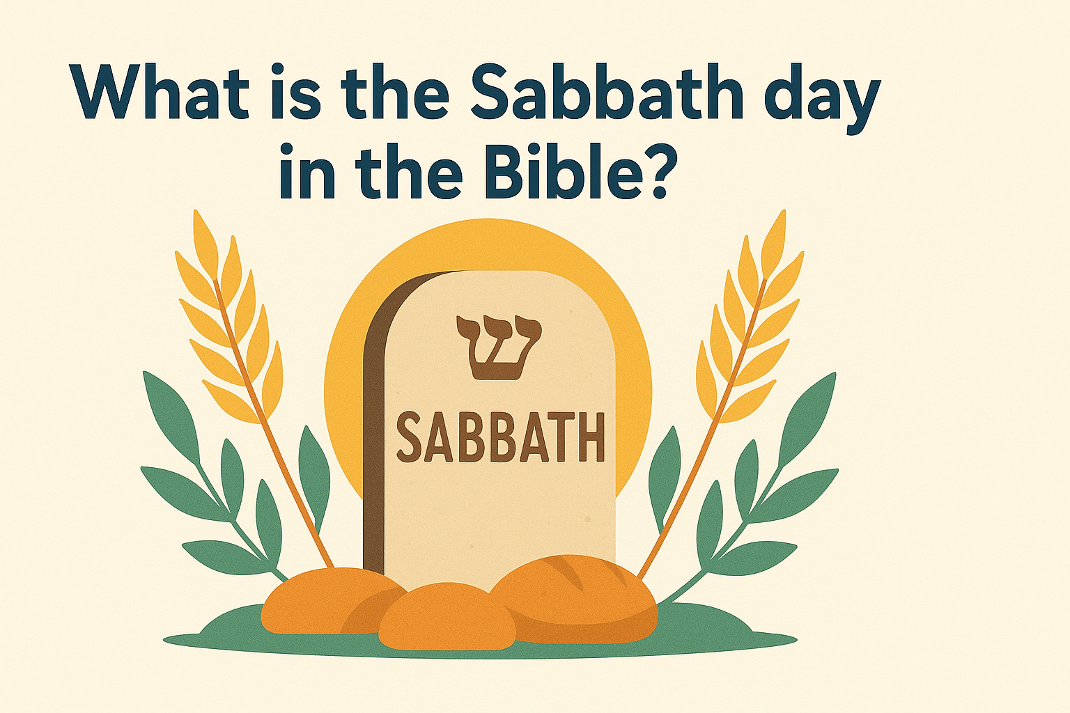 Cartoon illustration representing what is the sabbath day in the bible