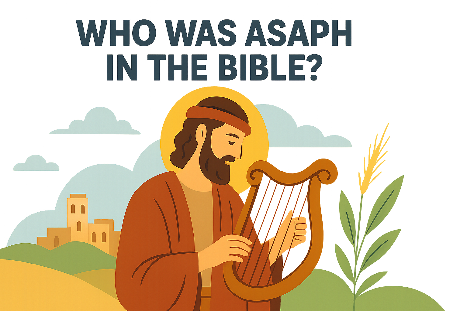 Cartoon illustration representing who was asaph in the bible