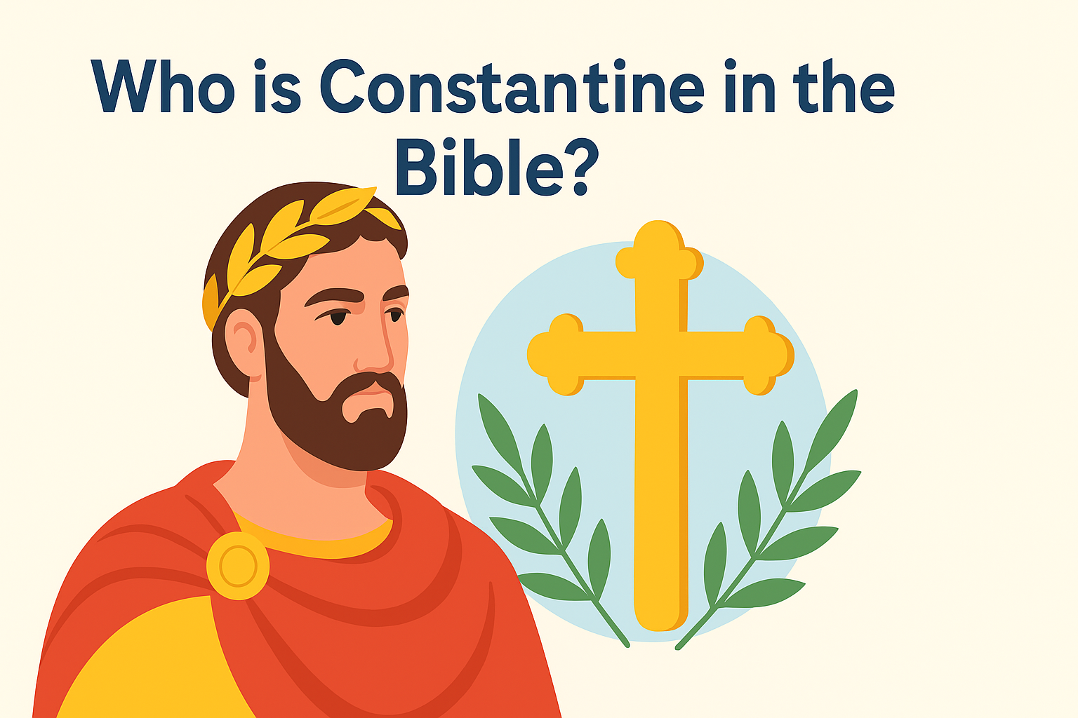 Cartoon illustration representing who is constantine in the bible