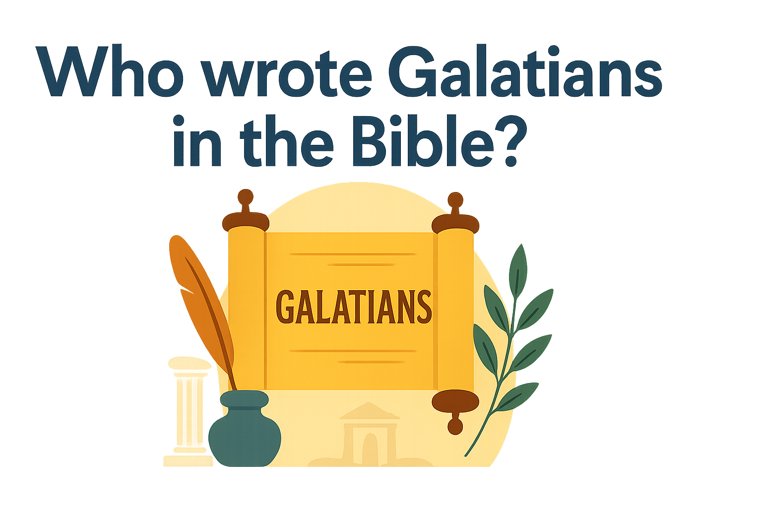 Cartoon illustration representing who wrote galatians in the bible