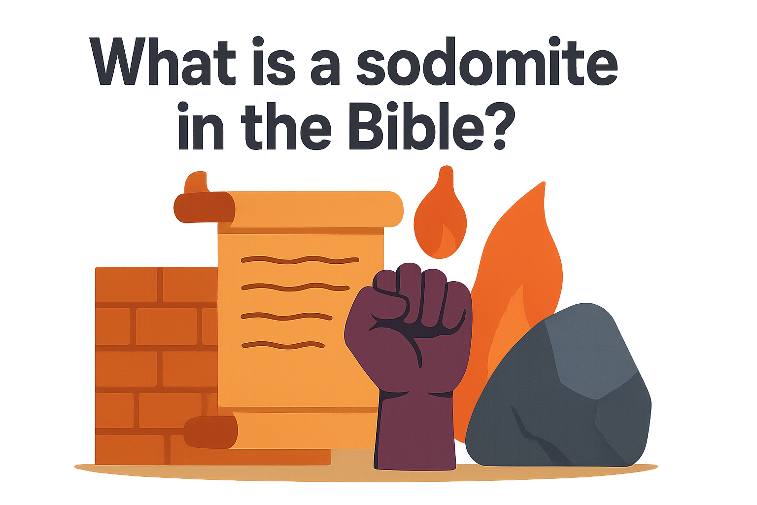 Cartoon illustration representing what is a sodomite in the bible