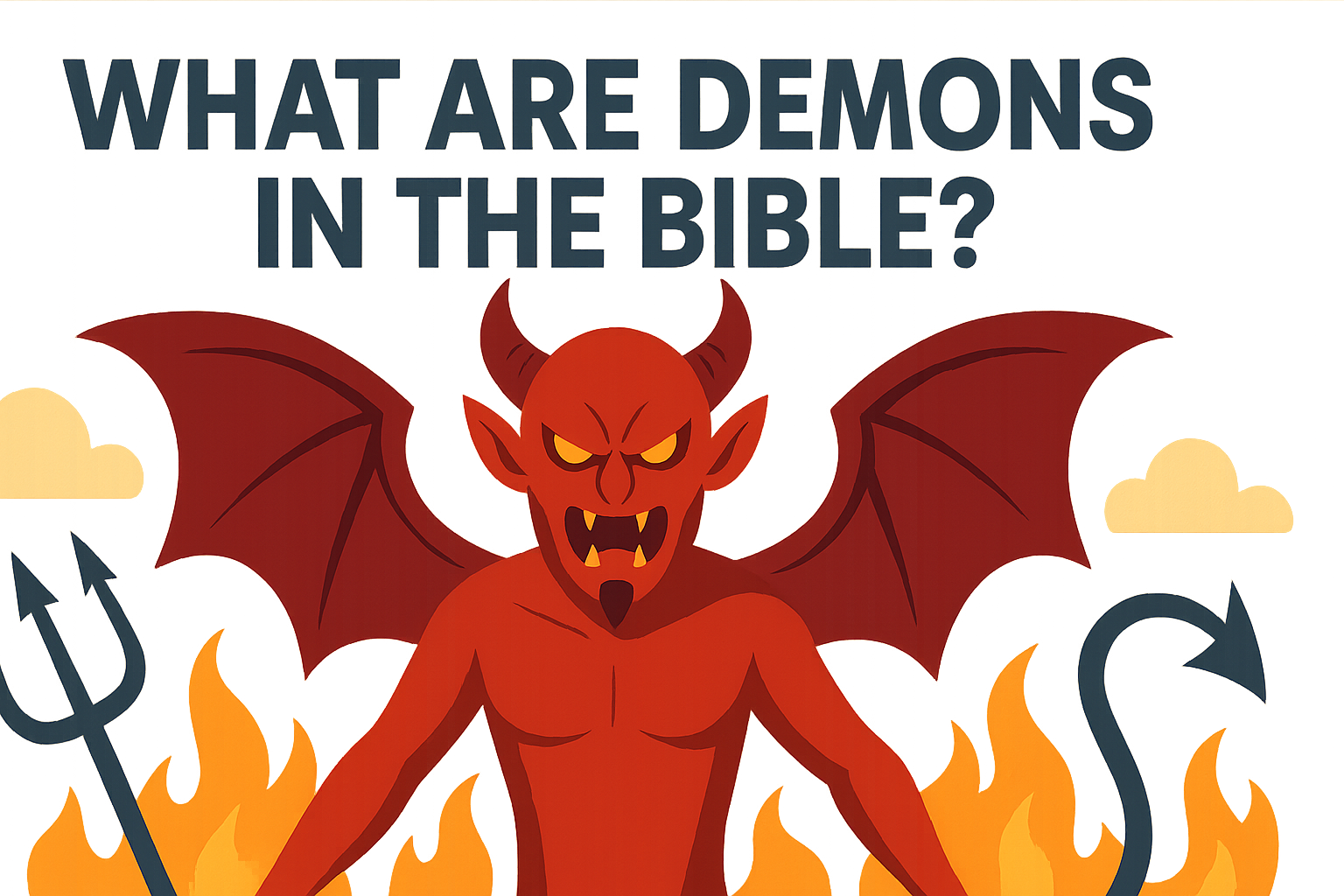 Cartoon illustration representing what are demons in the bible