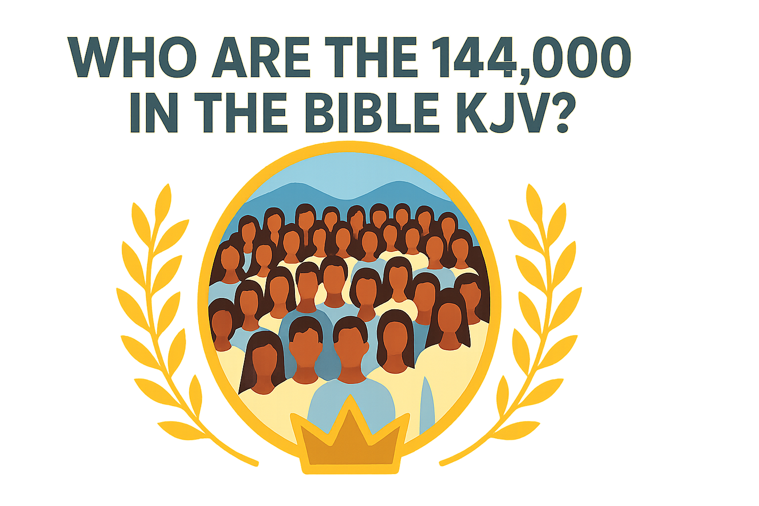 Cartoon illustration representing who are the 144 000 in the bible kjv