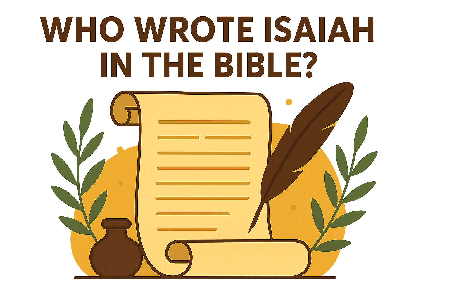 Cartoon illustration representing who wrote isaiah in the bible