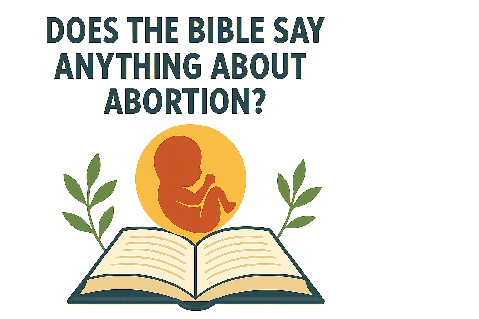 Cartoon illustration representing does the bible say anything about abortion