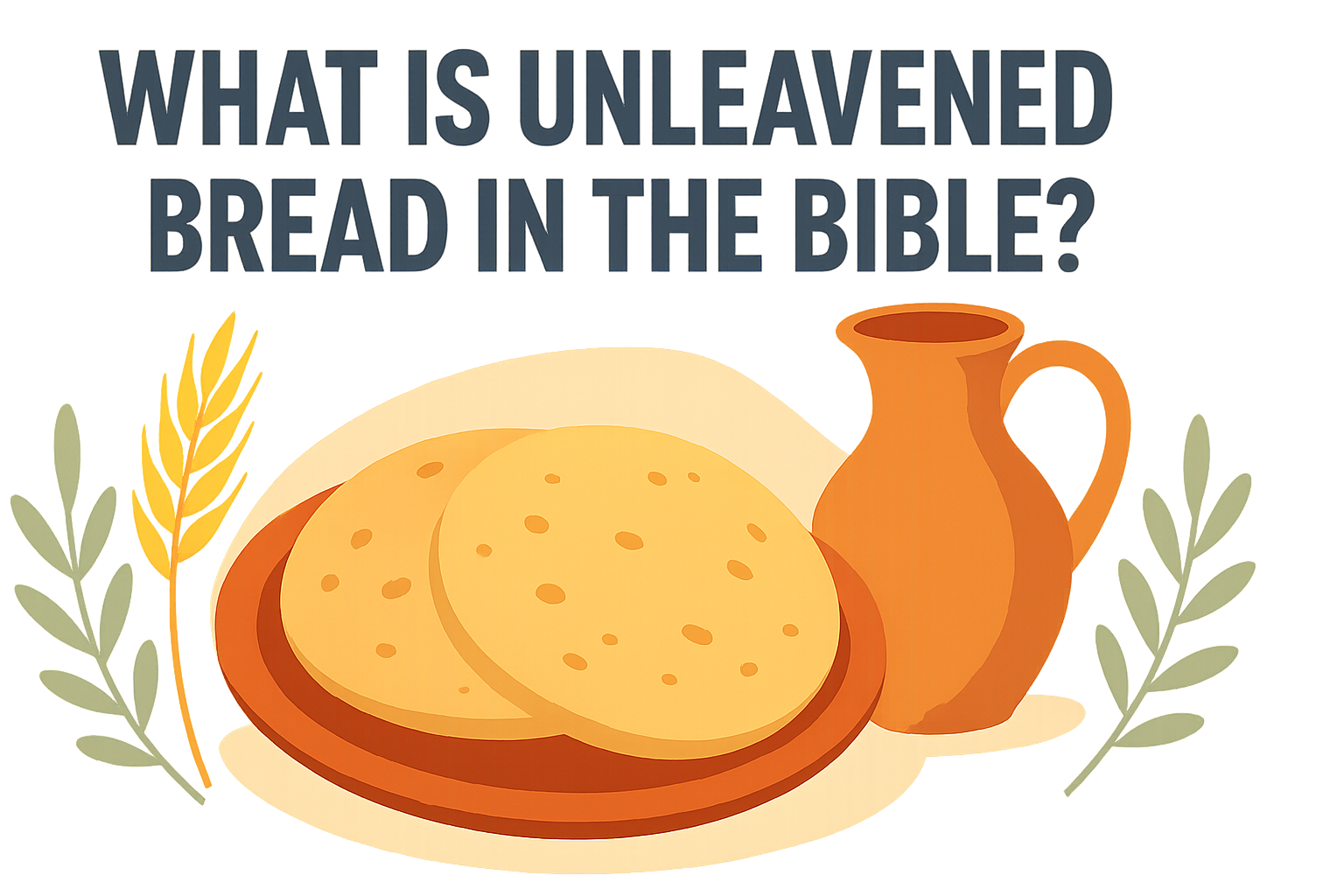Cartoon illustration representing what is unleavened bread in the bible