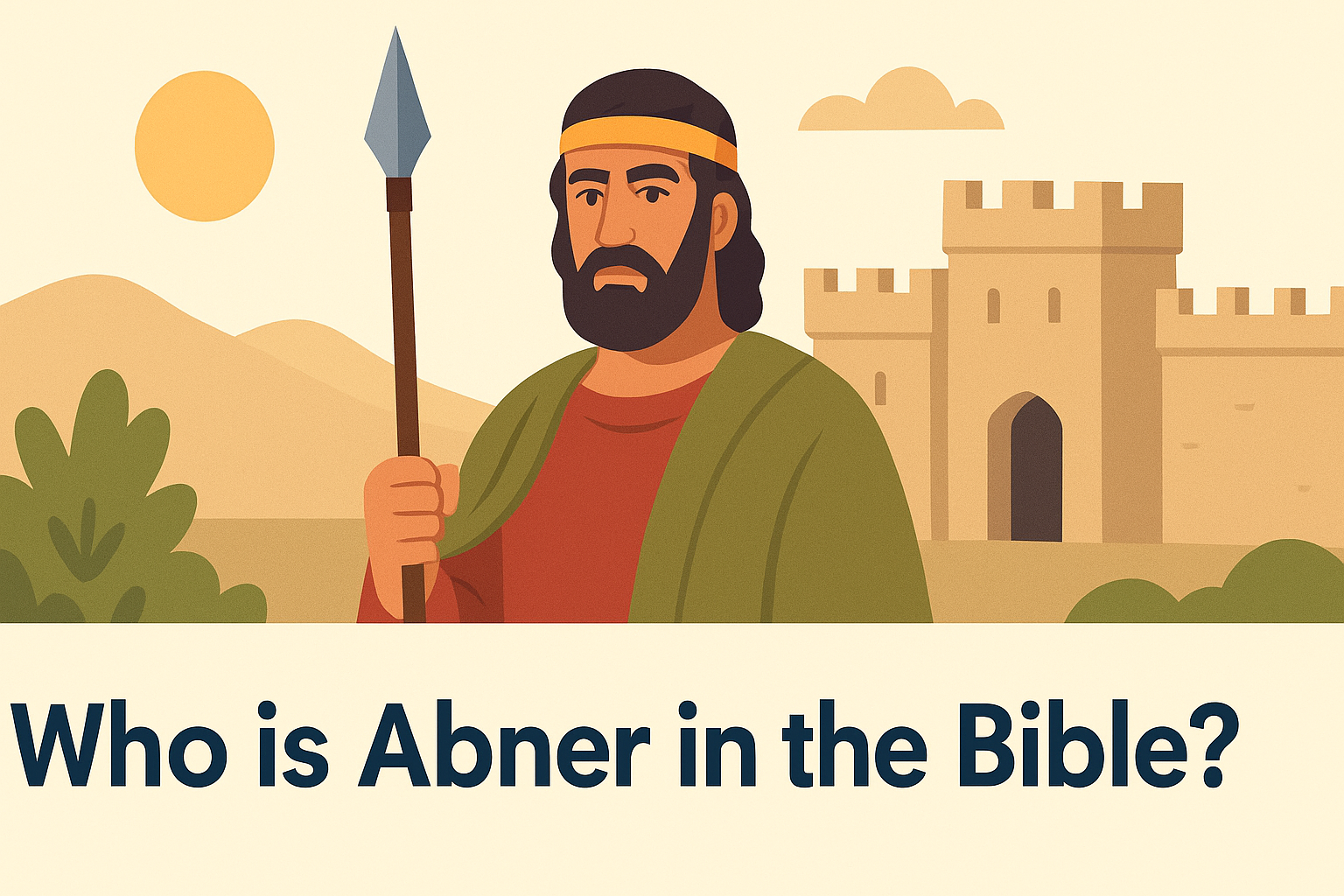 Cartoon illustration representing who is abner in the bible
