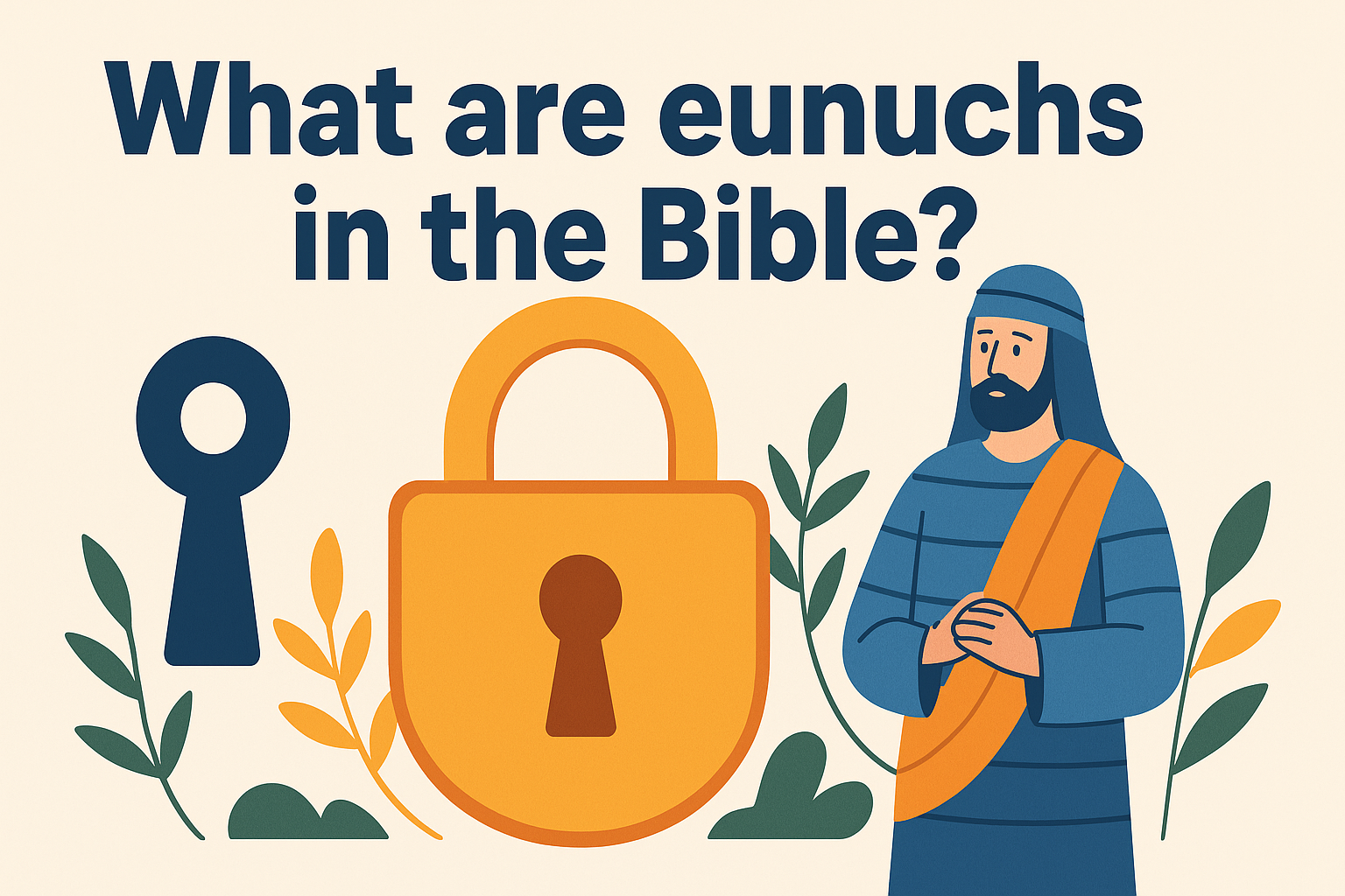 Cartoon illustration representing what are eunuchs in the bible