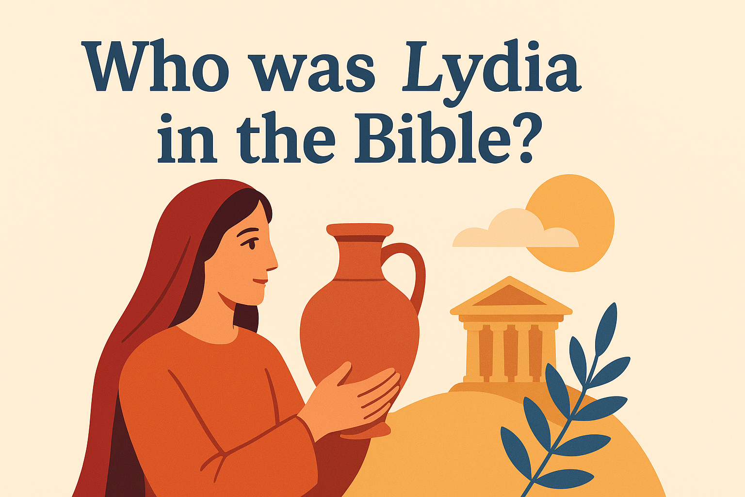 Cartoon illustration representing who was lydia in the bible