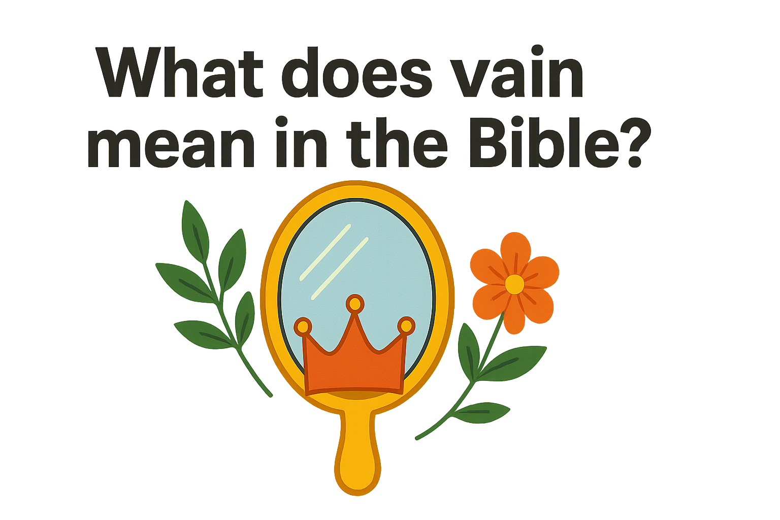 Cartoon illustration representing what does vain mean in the bible