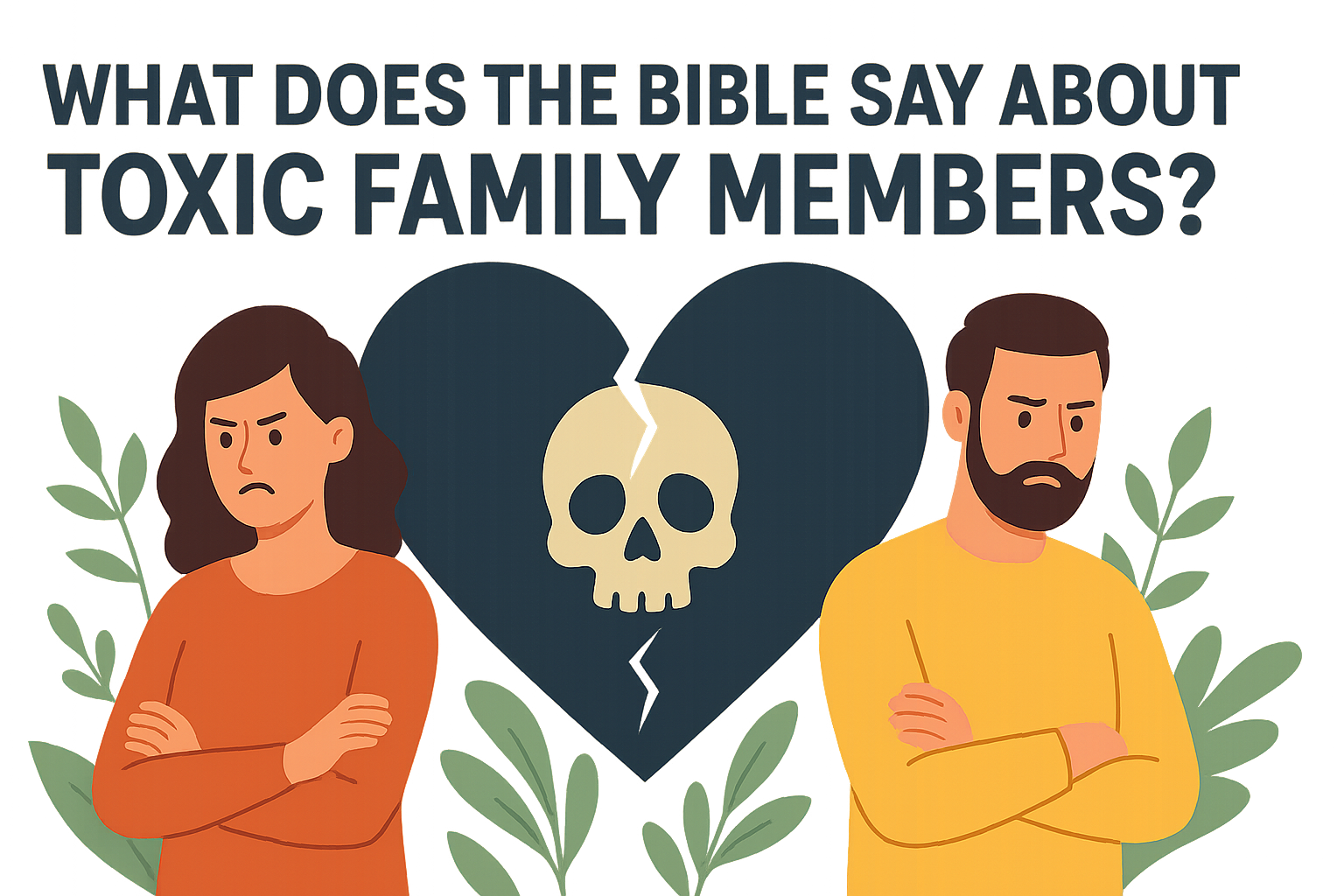 Cartoon illustration representing what does the bible say about toxic family members