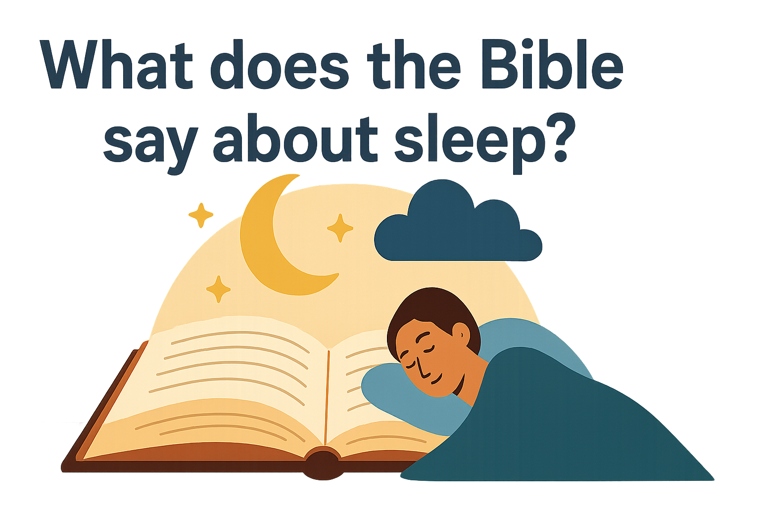 Cartoon illustration representing what does the bible say about sleep
