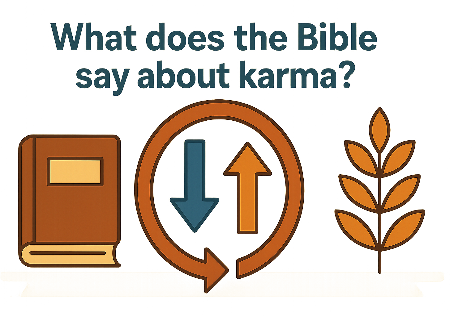 Cartoon illustration representing what does the bible say about karma