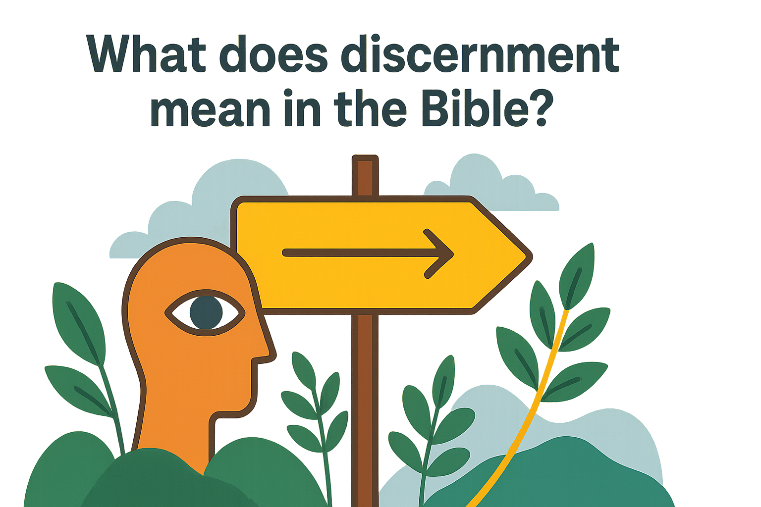 Cartoon illustration representing what does discernment mean in the bible