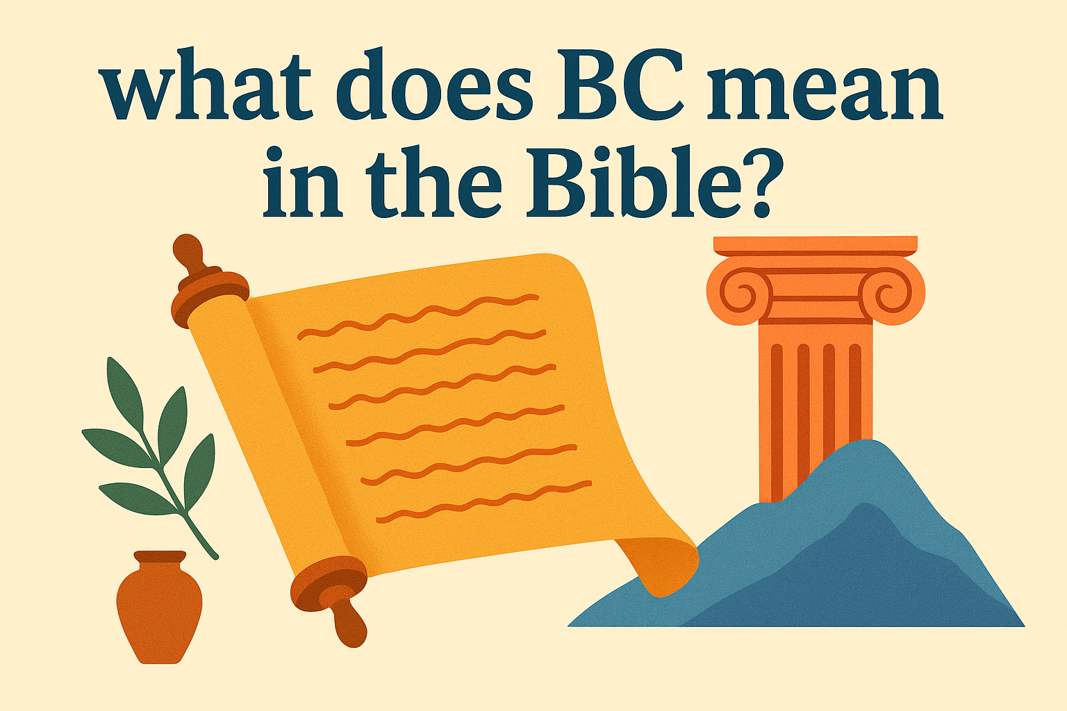 Cartoon illustration representing what does bc mean in the bible