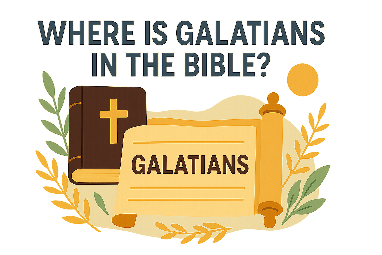 Cartoon illustration representing where is galatians in the bible
