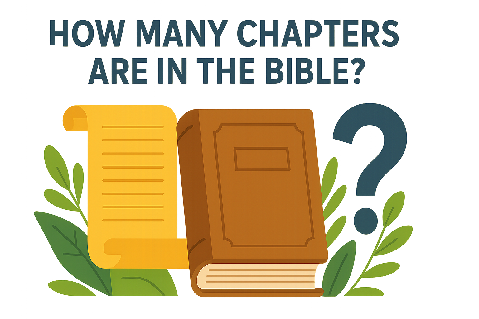 Cartoon illustration representing how many chapters are in the bible