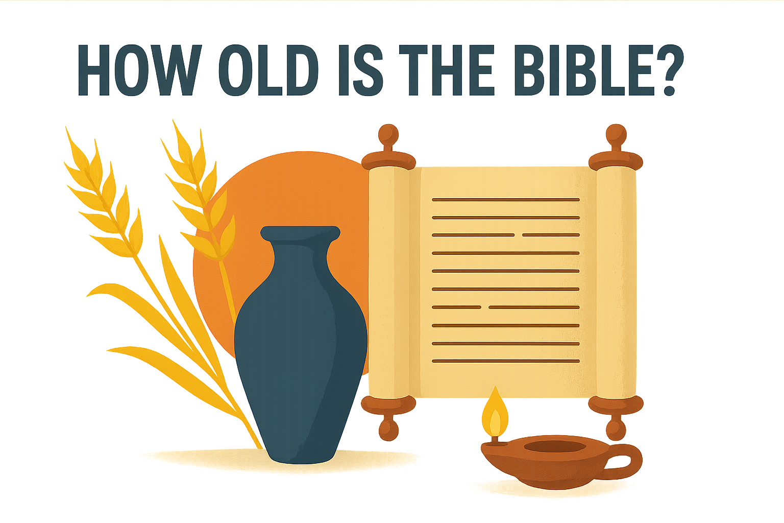 Cartoon illustration representing how old is the bible