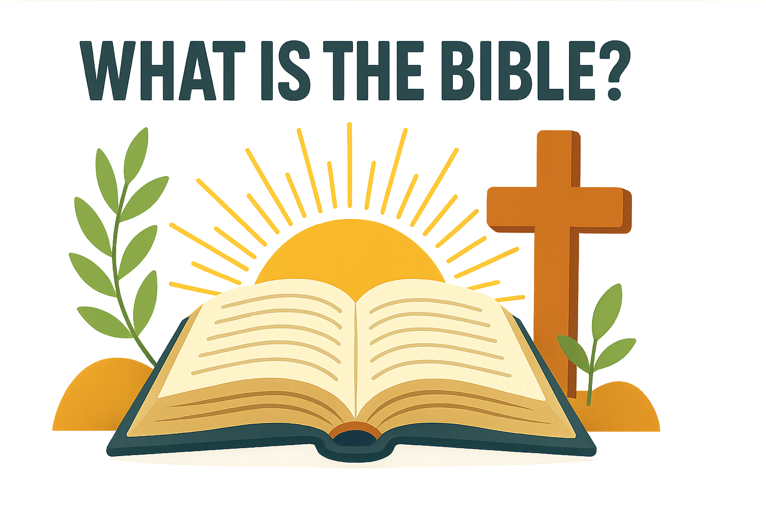 Cartoon illustration representing what is the bible