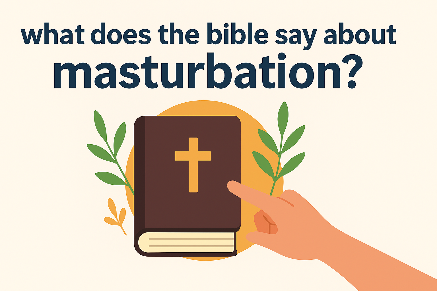 Cartoon illustration representing what does the bible say about masterbation