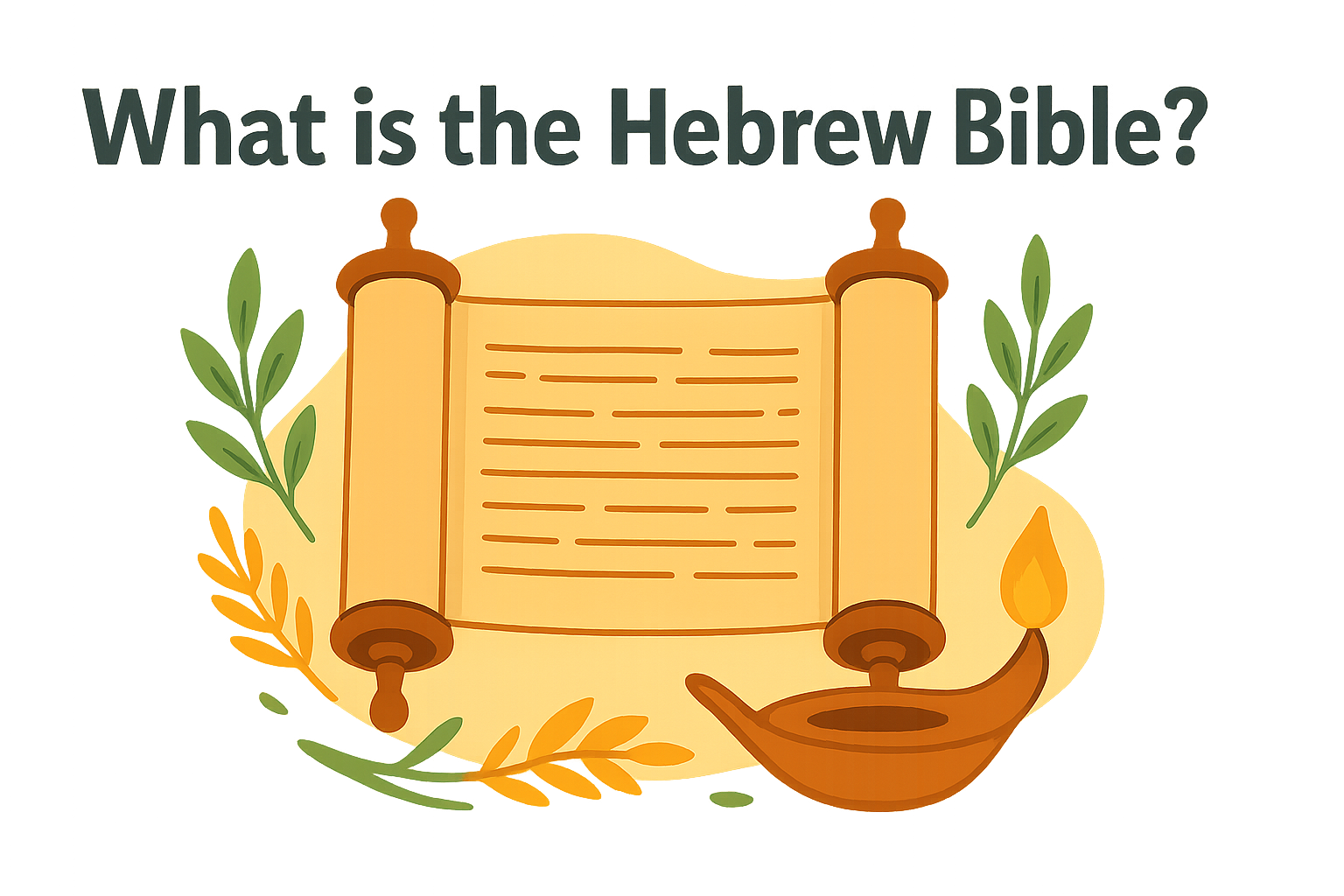 Cartoon illustration representing what is the hebrew bible