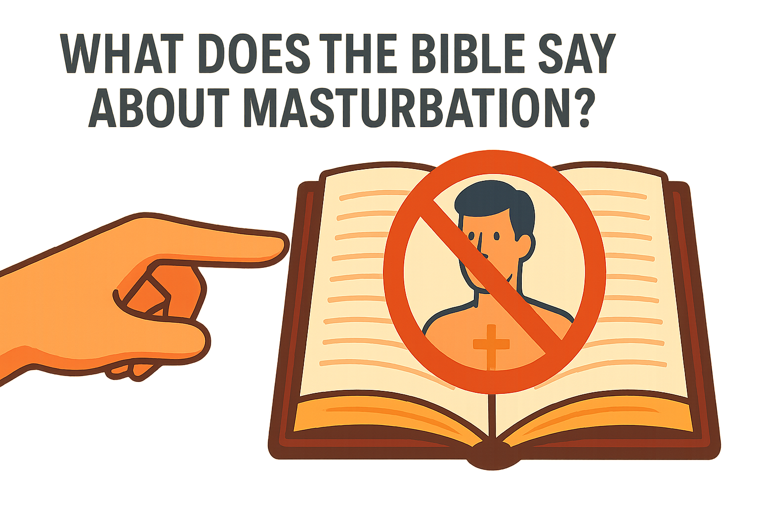Cartoon illustration representing what does the bible say about masturbation