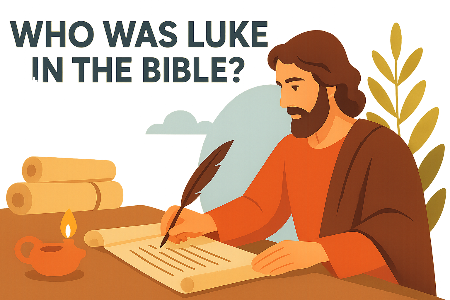 Cartoon illustration representing who was luke in the bible
