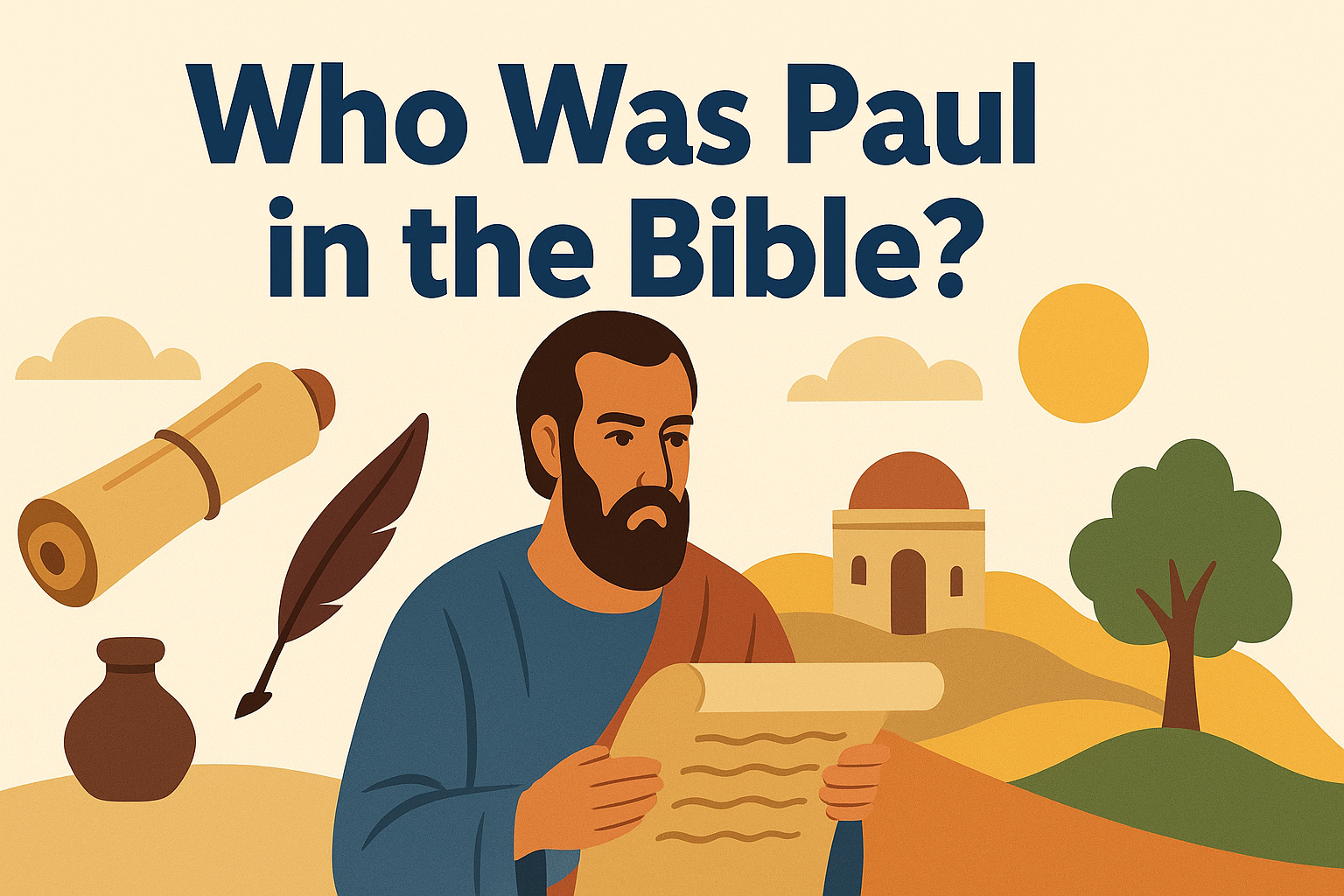 Cartoon illustration representing who was paul in the bible