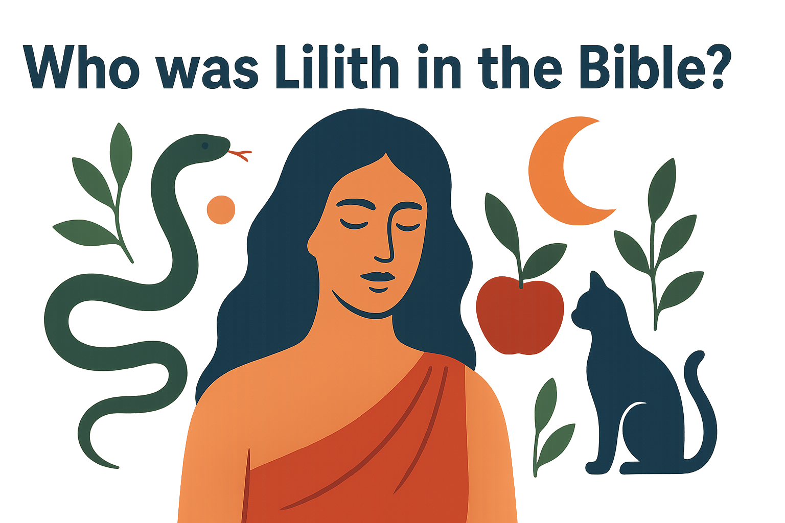 Cartoon illustration representing who was lilith in the bible