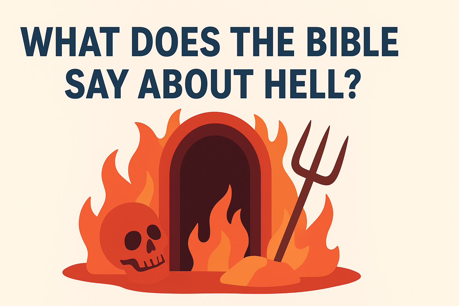 Cartoon illustration representing what does the bible say about hell