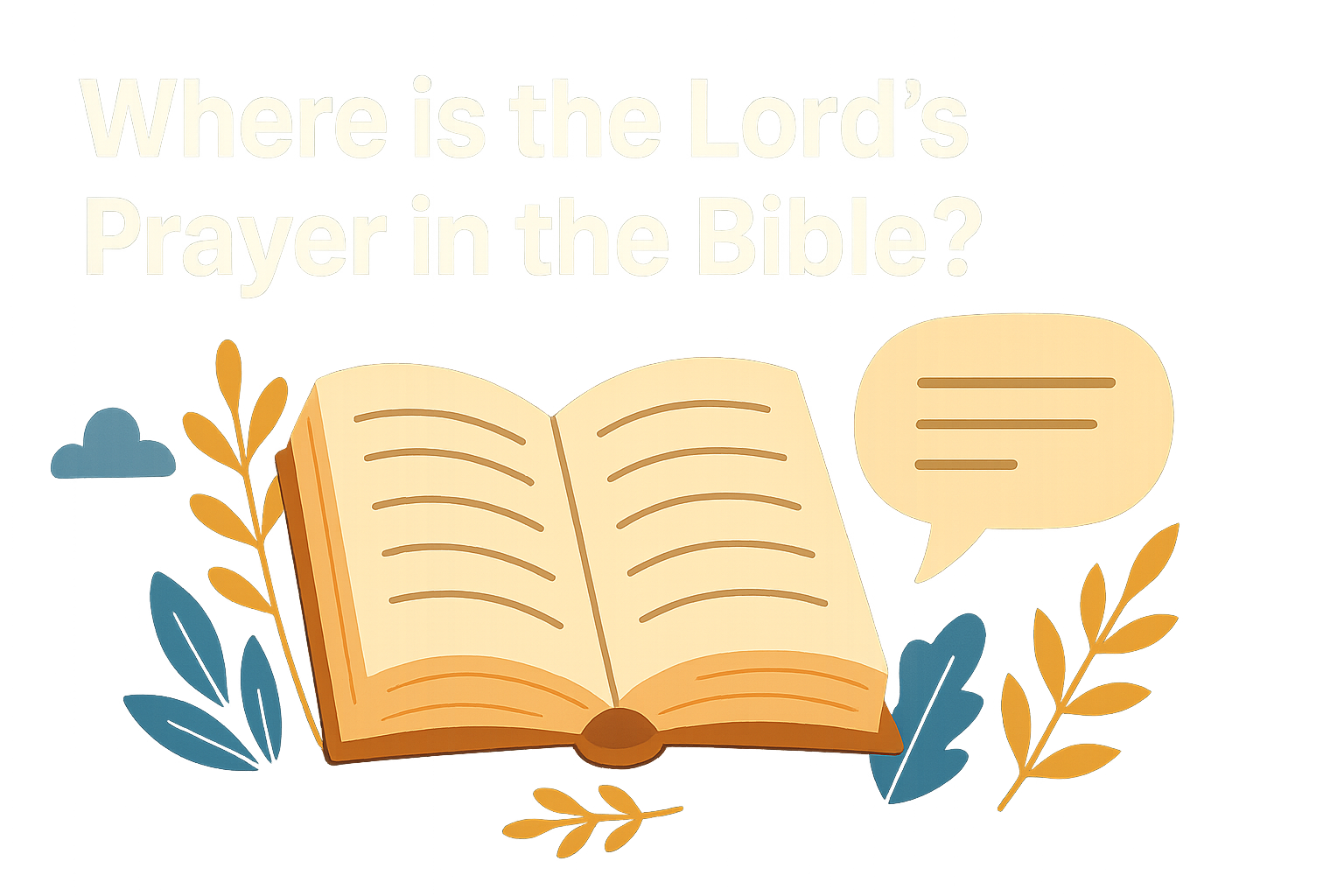 Cartoon illustration representing where is the lord's prayer in the bible