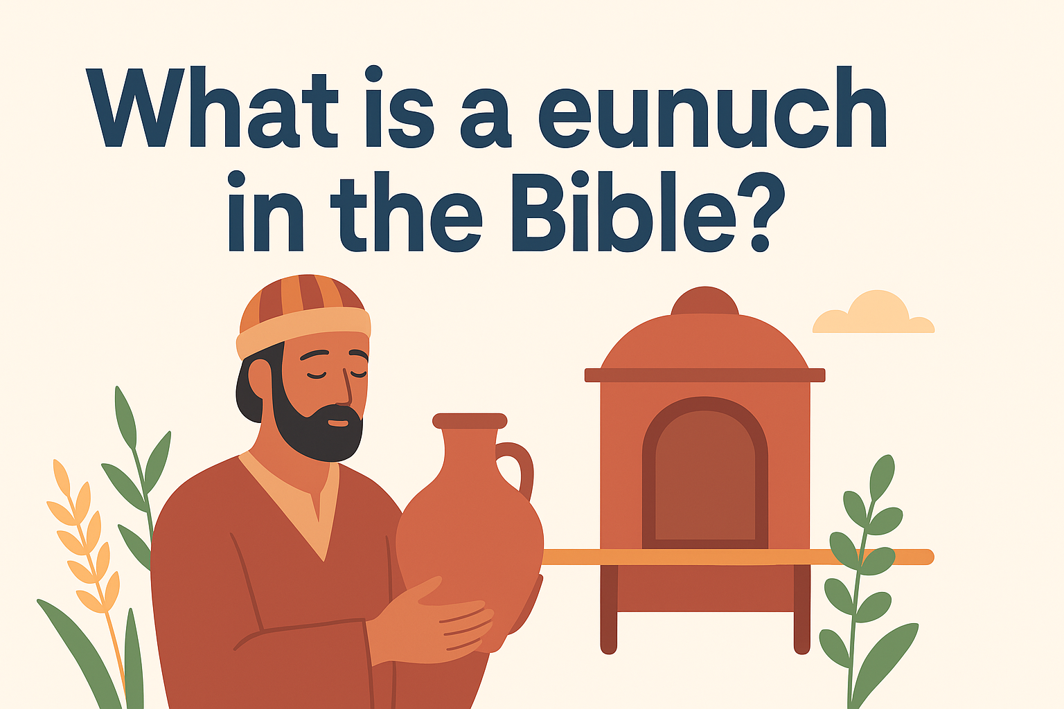 Cartoon illustration representing what is a eunuch in the bible