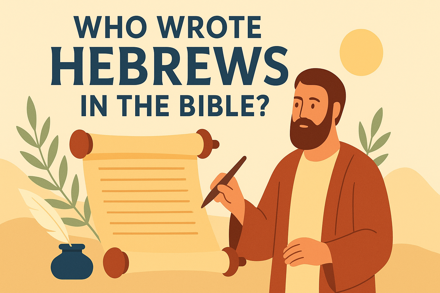 Cartoon illustration representing who wrote hebrews in the bible