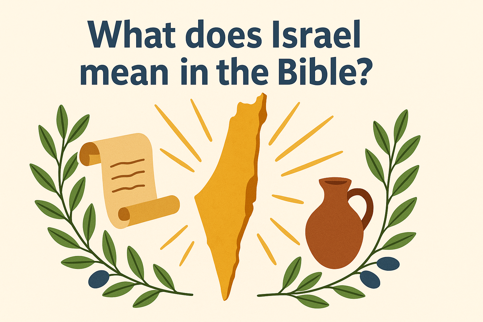 Cartoon illustration representing what does israel mean in the bible