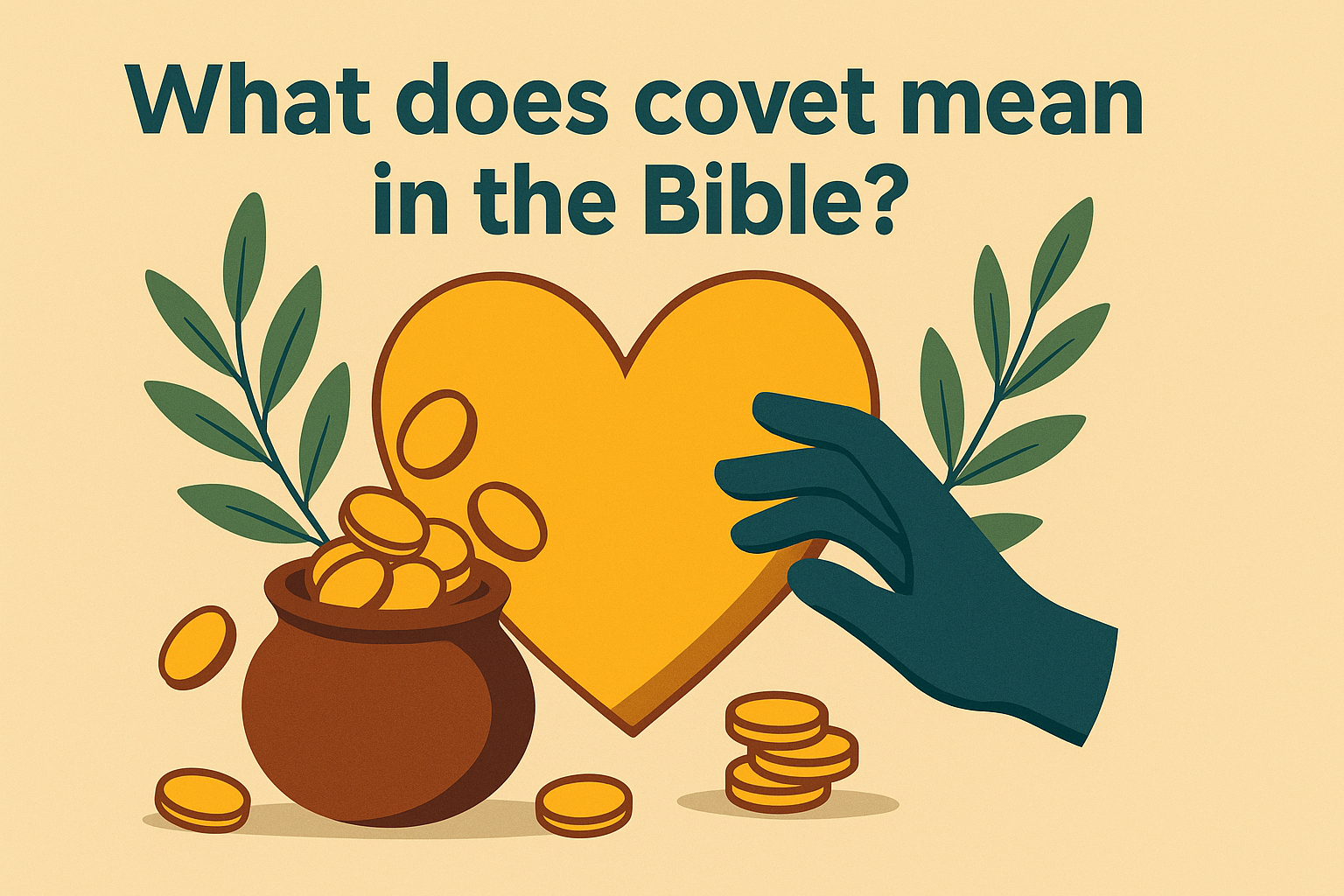 Cartoon illustration representing what does covet mean in the bible