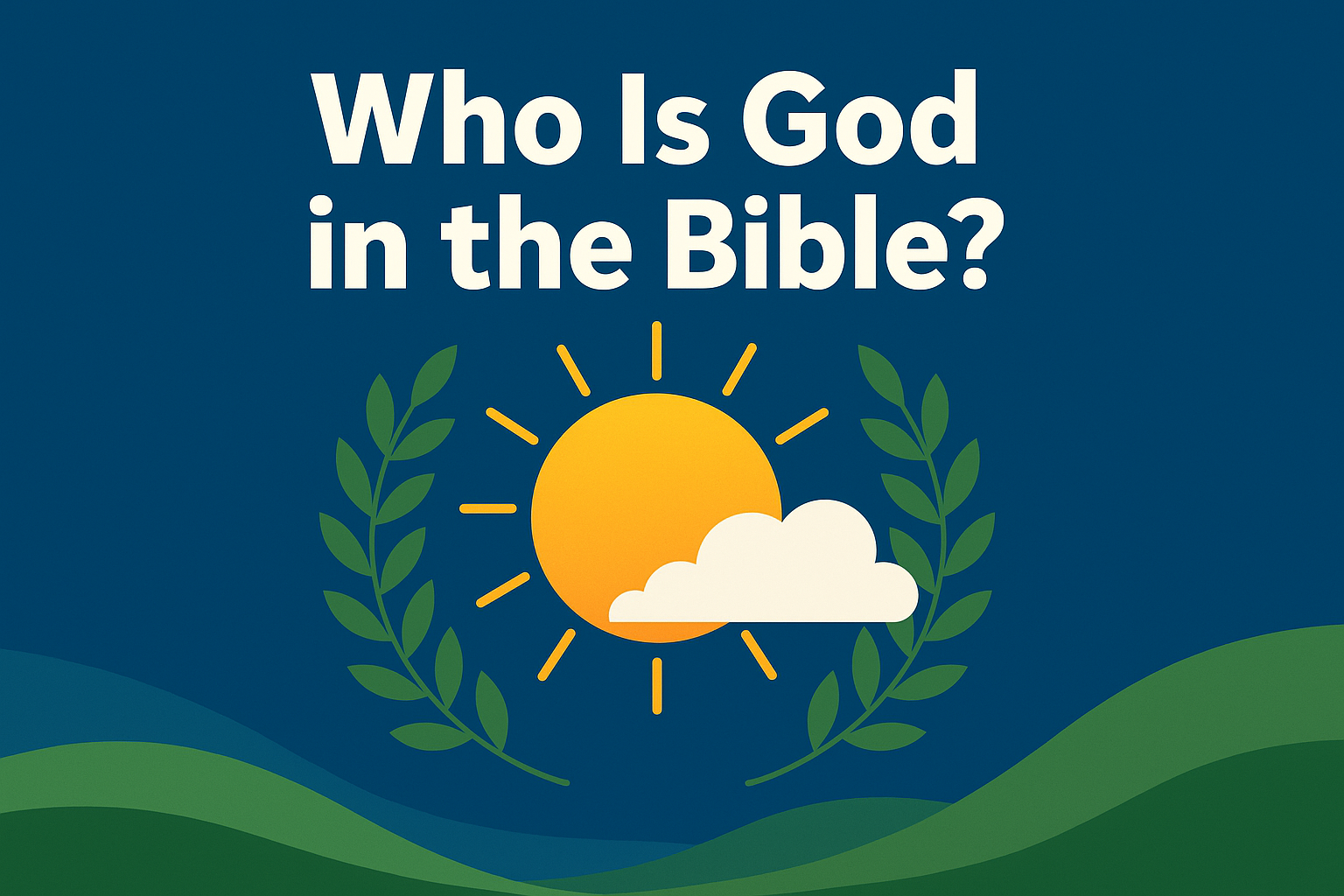 Cartoon illustration representing who is god in the bible