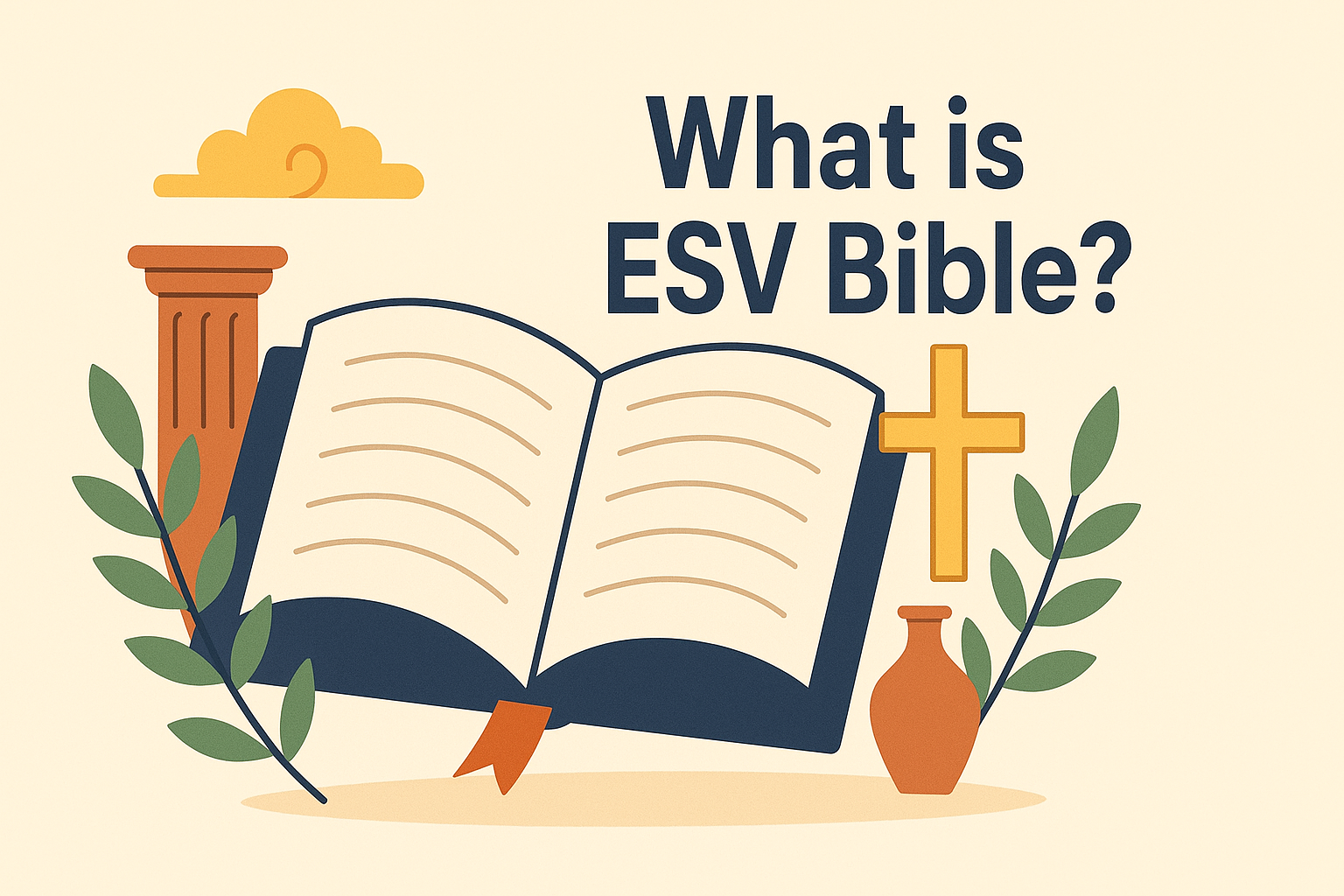 Cartoon illustration representing what is esv bible